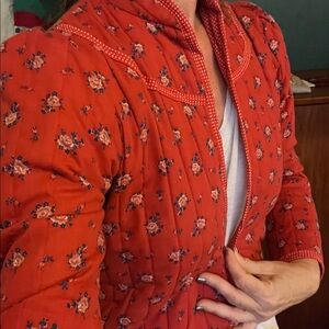 Vintage 70s calico ditsy floral puff sleeve quilted jacket You Babes